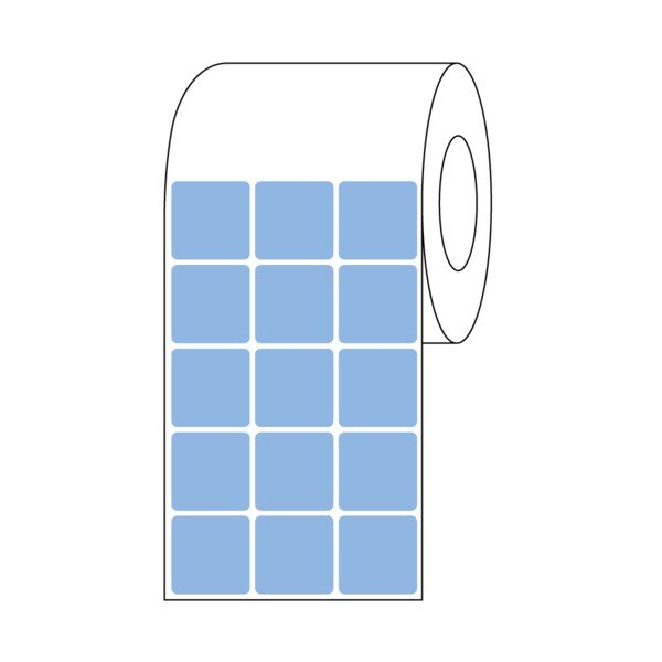 Xylene Resistant Slide Label, 15/16" x 15/16", 3 Across Blue